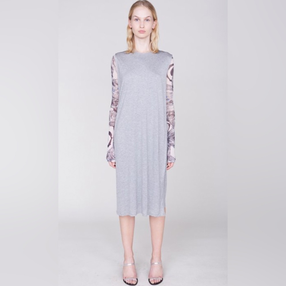 Acne studio Elegant Gray Sleeveless Dress